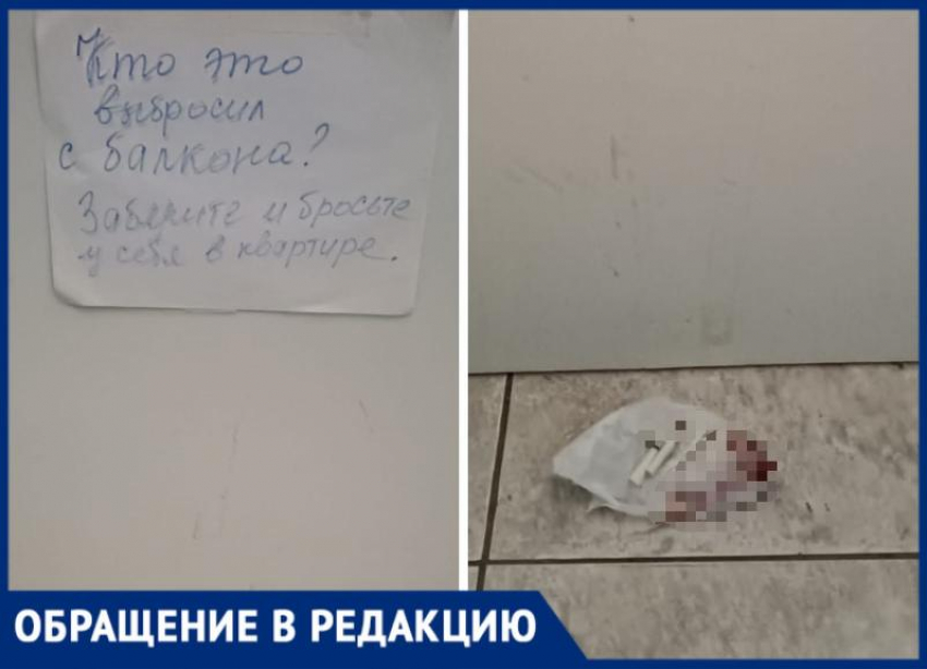 «Заберите и бросьте у себя в квартире»: жительница Волжского приносит в подъезд мусор с улицы