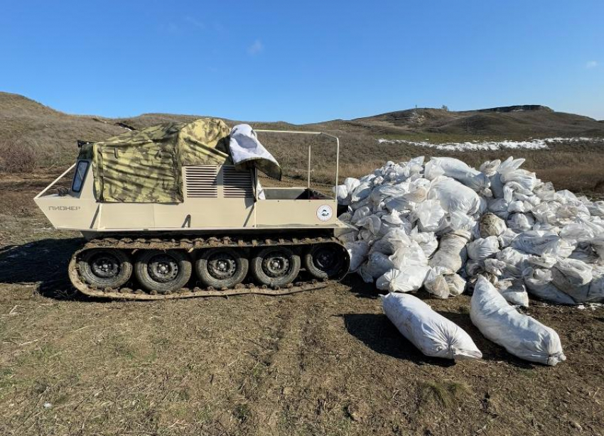 Волжские волонтеры продолжают очистку Черноморского побережья от мазута