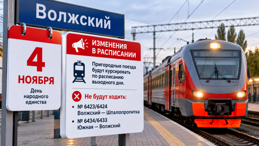 Волжан предупредили об отмене электричек 4 ноября