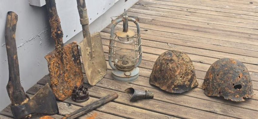 Из глубин Волги подняли останки и артефакты времен Сталинградской битвы