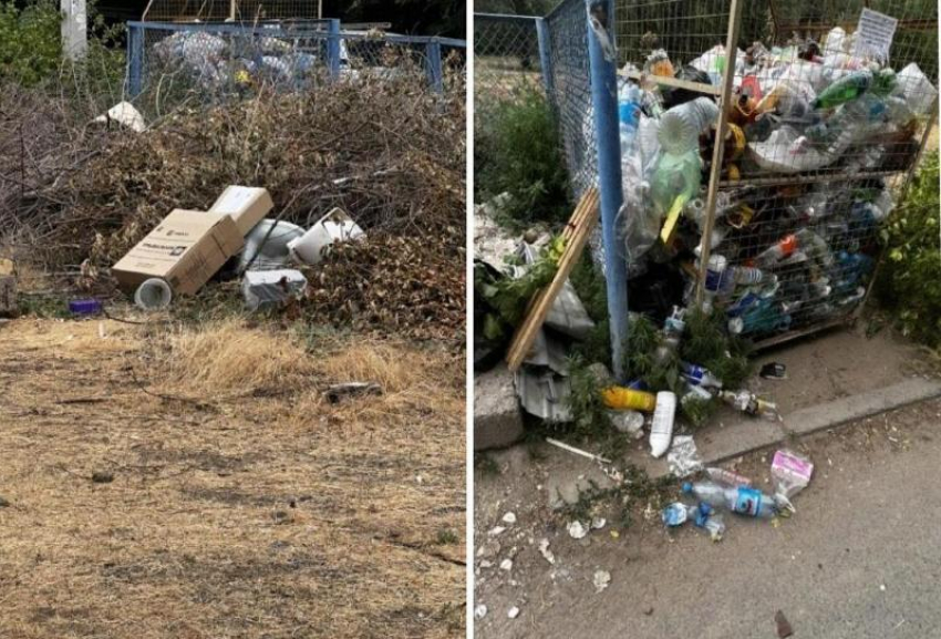 Об антисанитарии и адской вони на мусорной площадке во дворе рассказали жители Волжского