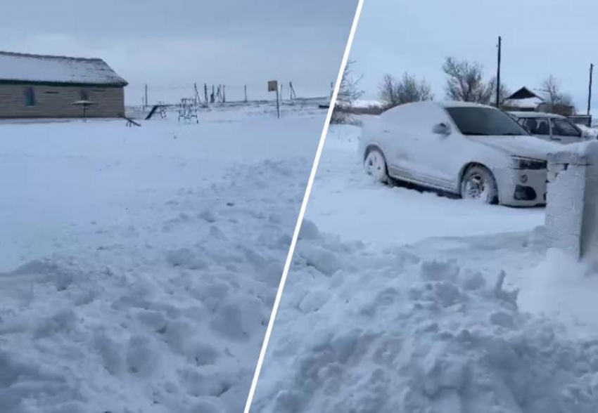 Волжане оказались замурованы в поселке Иловлинского района из-за снега: видео