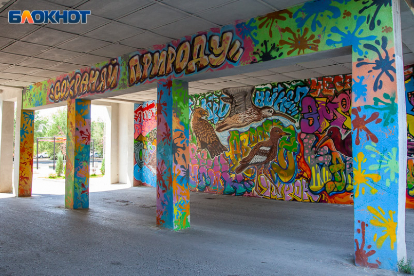 Граффити стало частью города: работа над арт-проектом в тысячнике завершается в Волжском