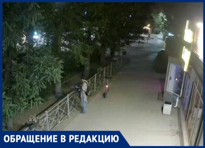 В Волжском мужчина выдрал цветы у магазина: видео